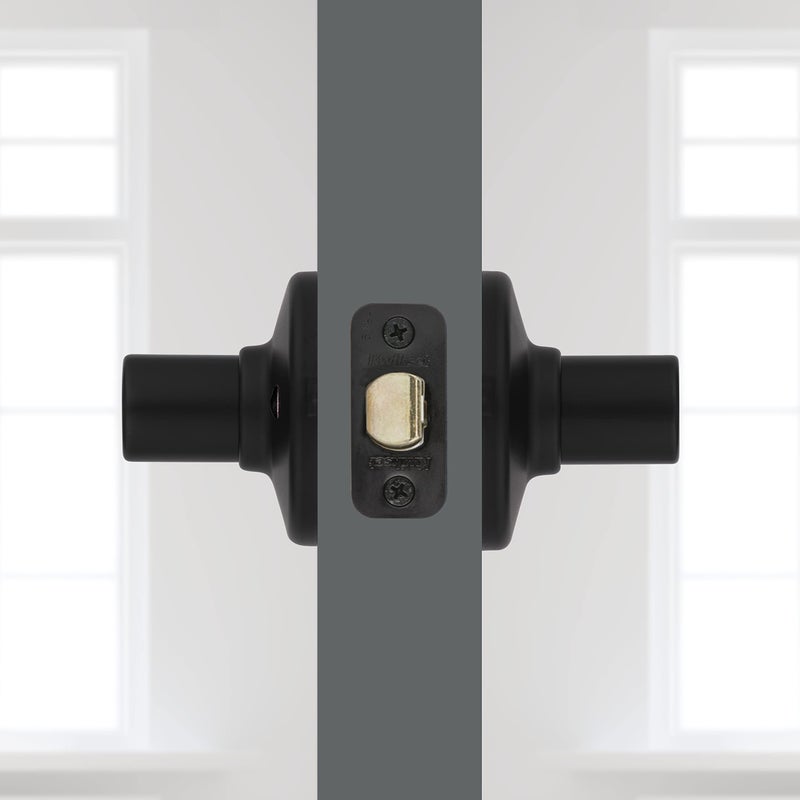 Kwikset Ladera Interior Passage Door Handle  Lever For Closet and Hallway Doors  Reversible Non-Locking Handle Lever  Matte Black - Image 3